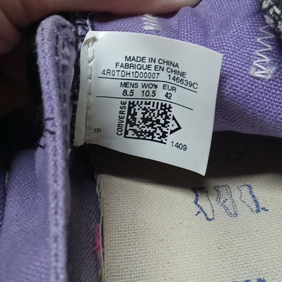 Converse purple chandler sneakers men's size 8.5 - Picture 5 of 8